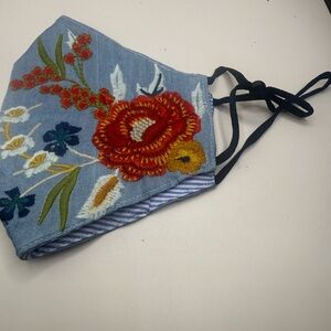 Johnny Was Floral Embroidered Face Mask